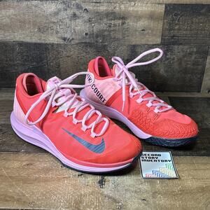 Nike Court Air Zoom Zero Tennis Shoes Sneakers Womens Size 10 Laser Crimson Pink